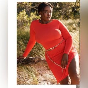 Stretchy Orange Dress